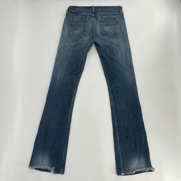 Ezra Fitch Flare Rough Hem Embellished Jeans Size 25 Women’s - Picture 3 of 7